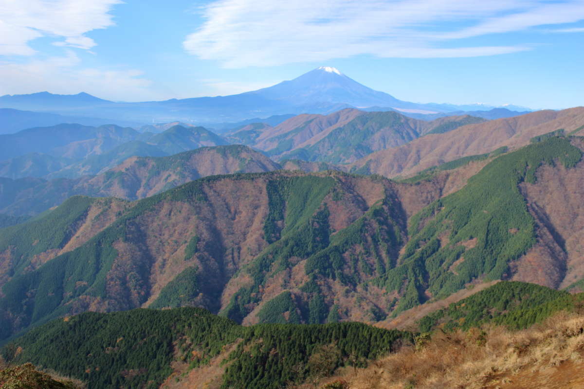 塔ノ岳山頂からの富士山の眺めは素晴らしいです！