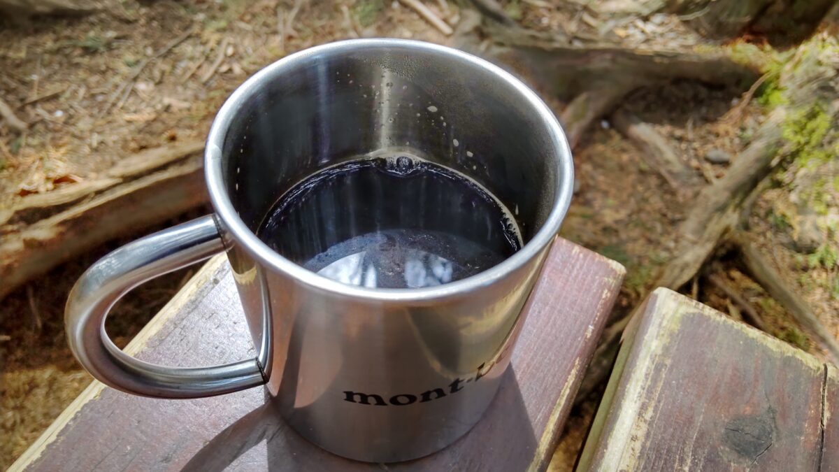 鋸山山頂でのコーヒータイム