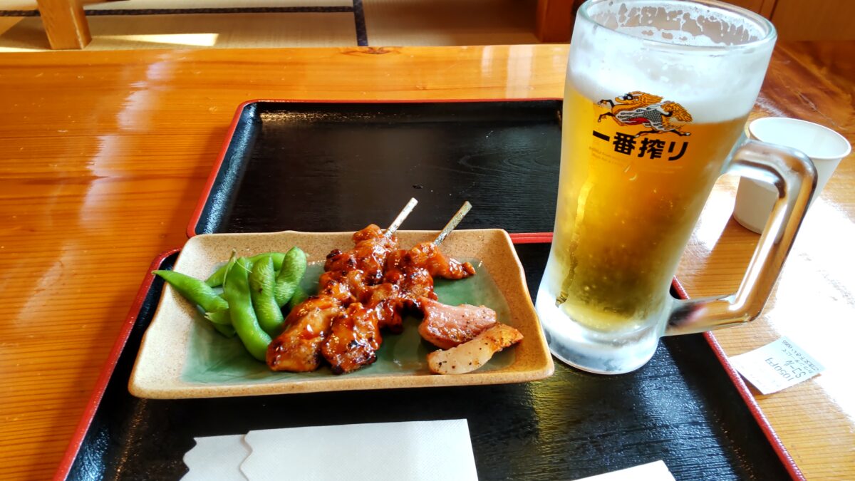 もえぎの湯 食堂のビールセット