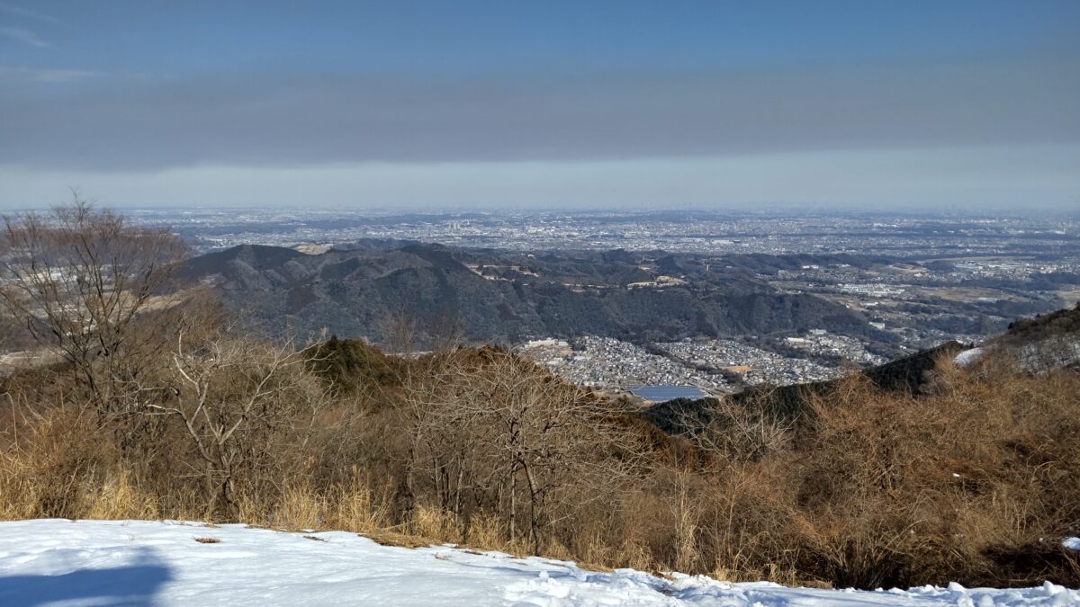 高取山山頂から都心方向の眺め