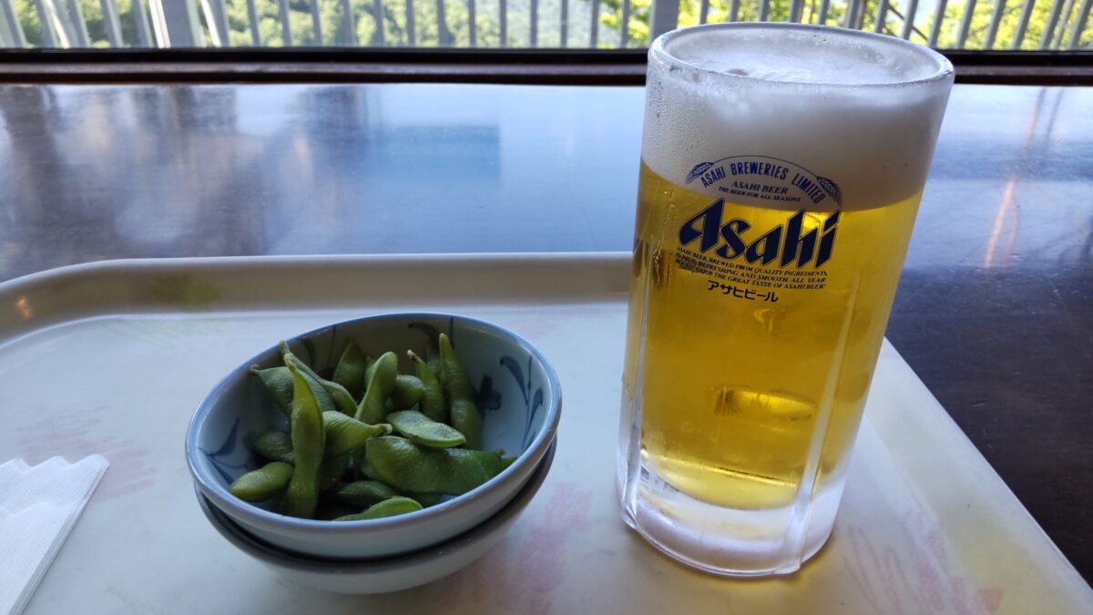 生ビールと枝豆
