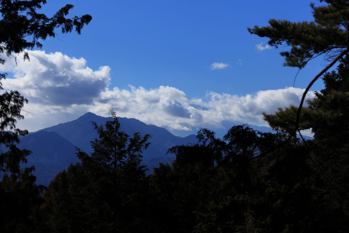 九鬼山山頂からの富士山の眺め
