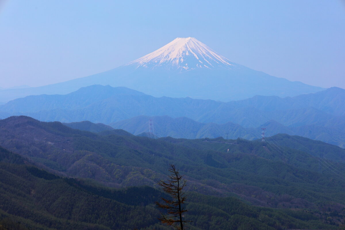 雷岩からの富士山の眺め