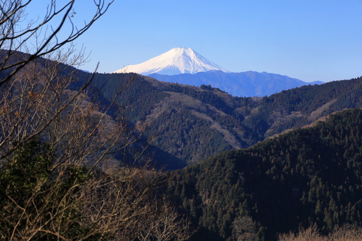 富士見台からの見事な富士山の眺め