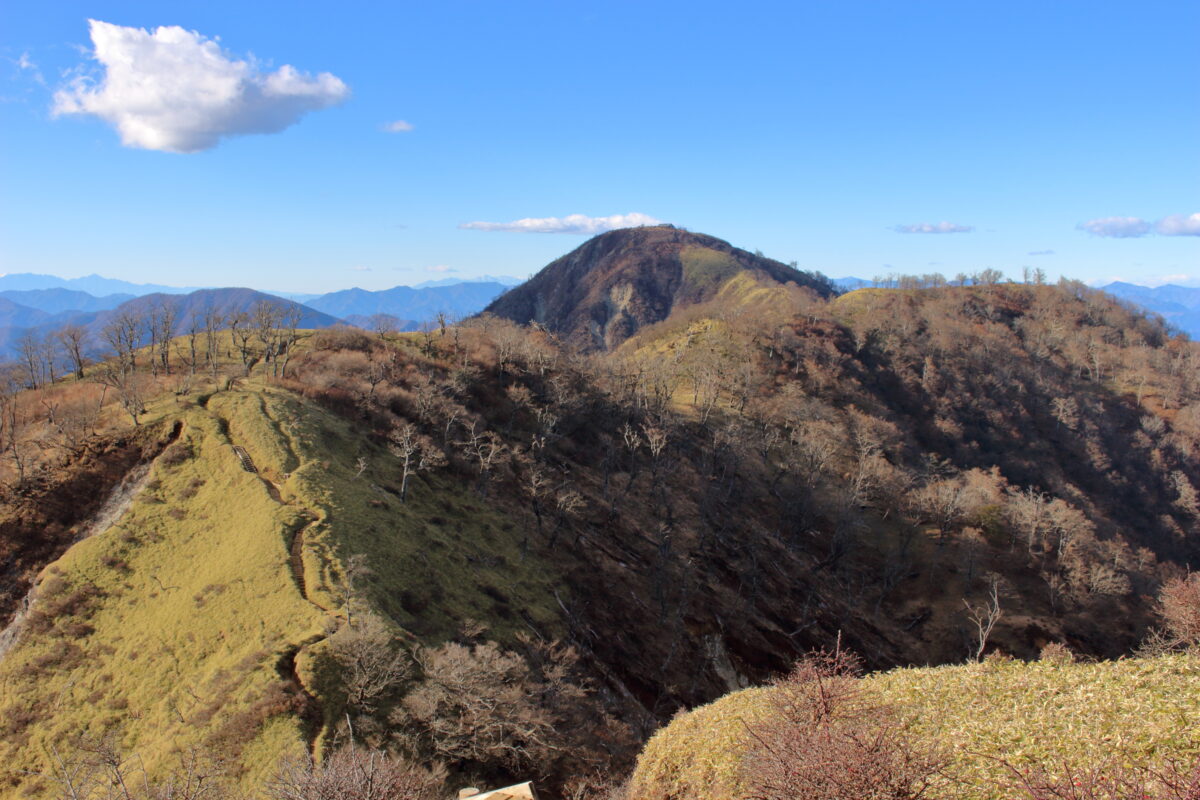 標高1500前後とは思えない美しい稜線が続く丹沢山～蛭ヶ岳