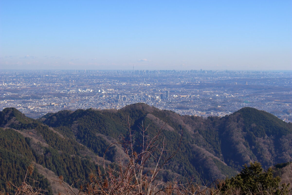 景信山山頂からの都心方面の眺め