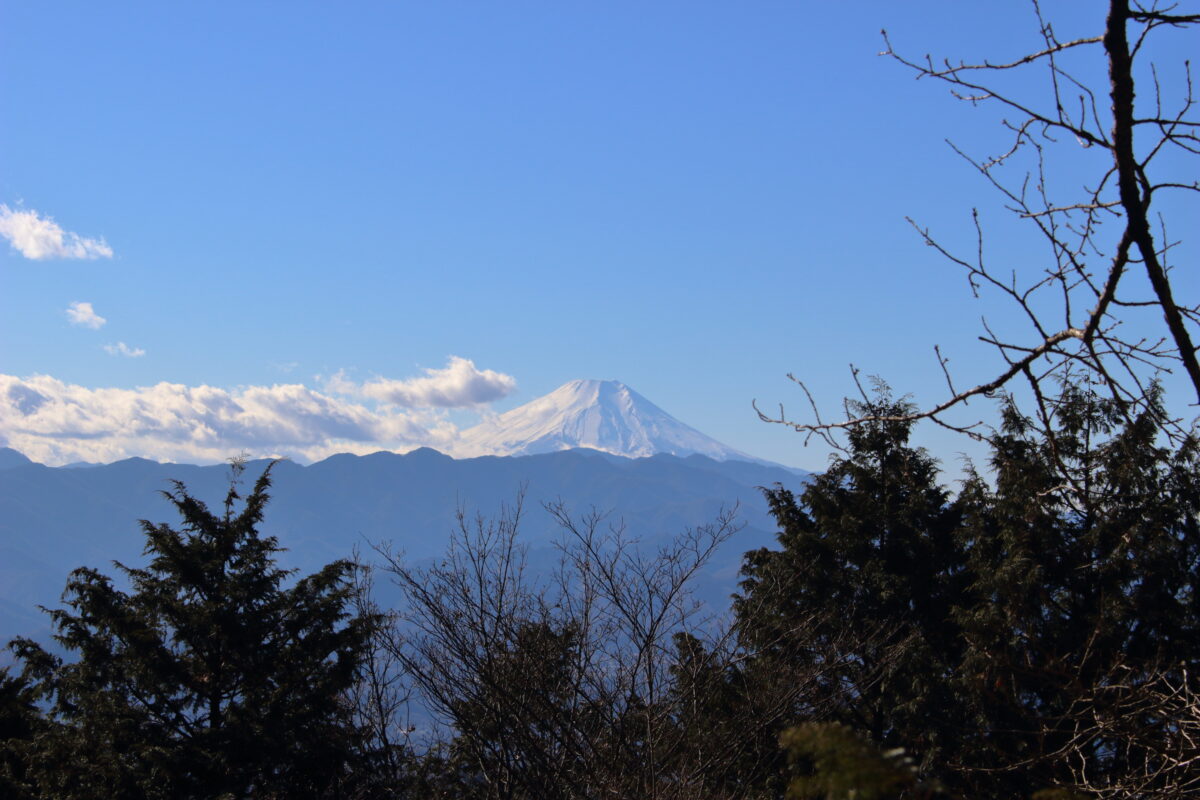 明王峠からの富士山の眺め