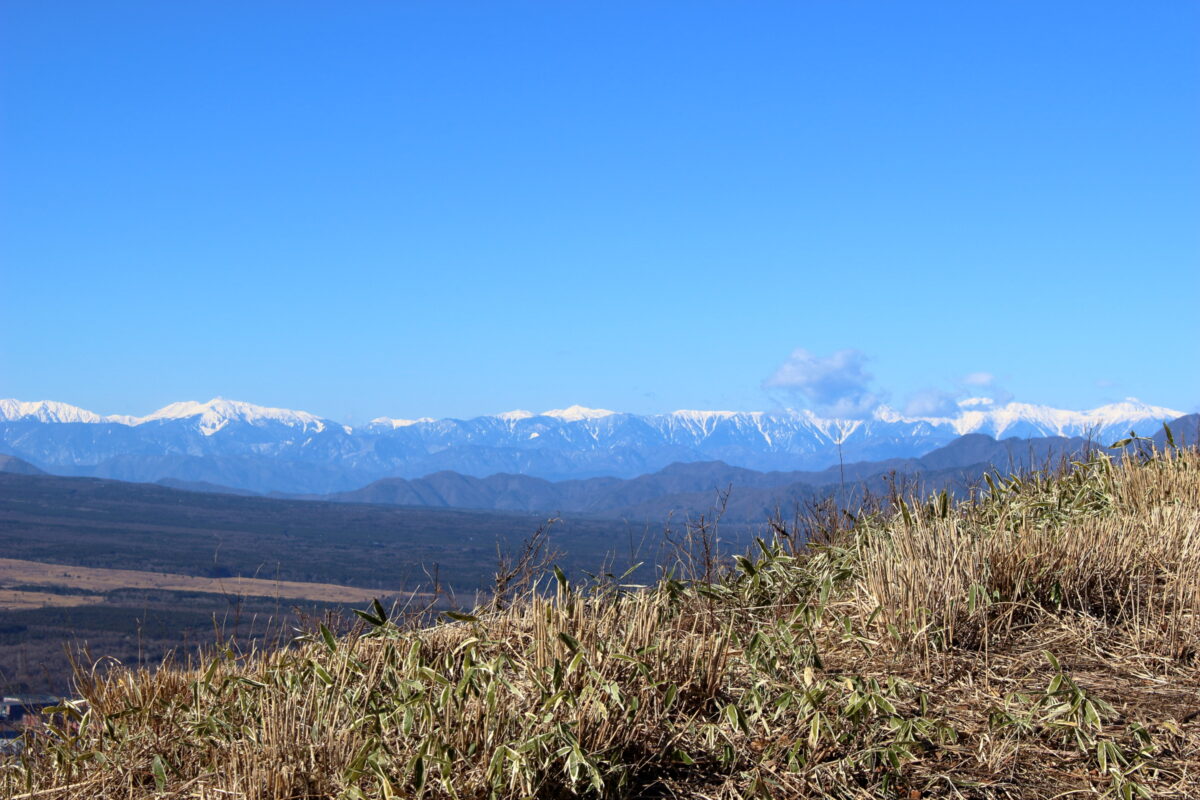 大平山山頂からの南アルプスの眺め