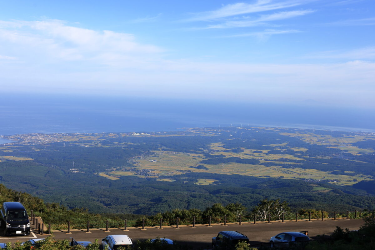 鉾立駐車場からの日本海の眺め