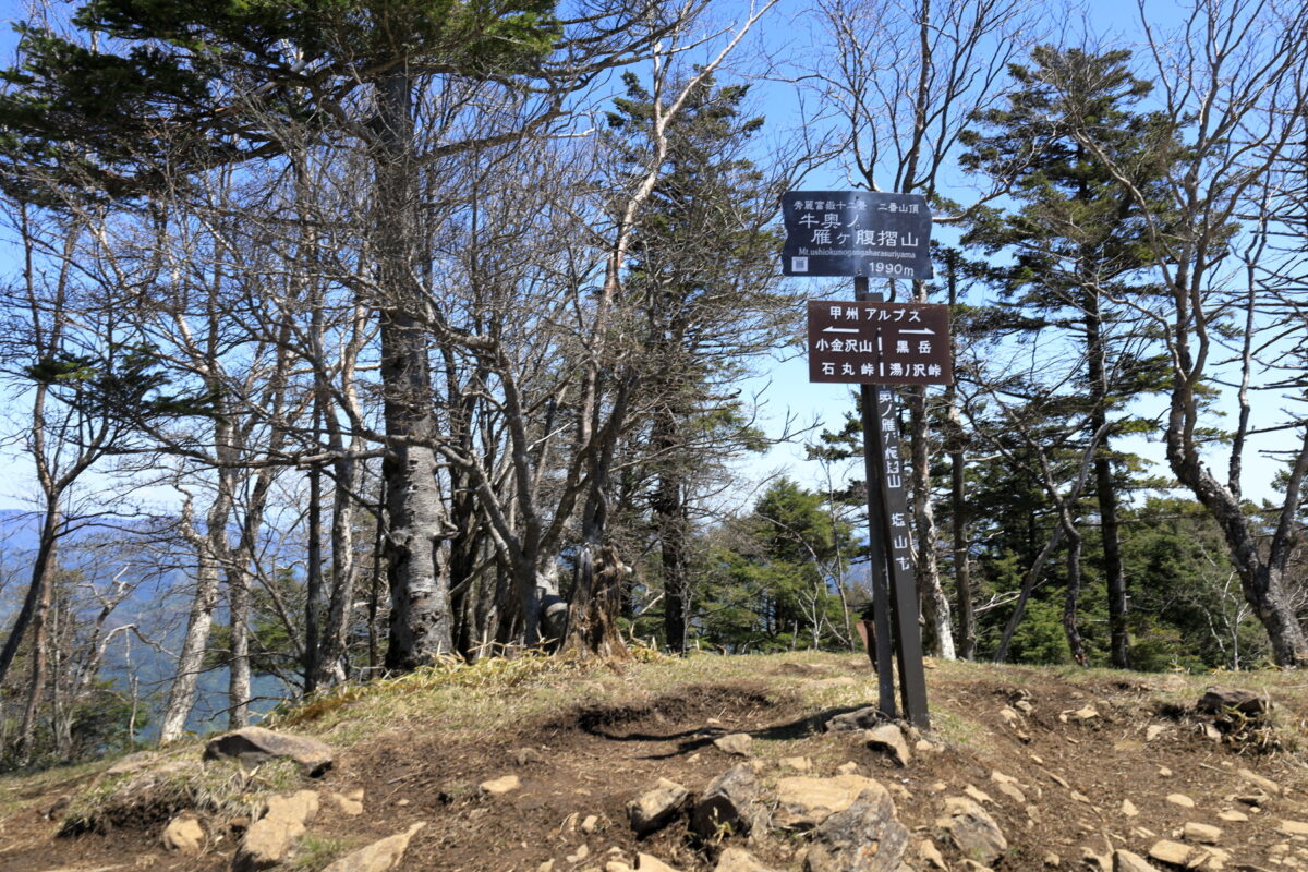 秀麗富嶽十二景2番の「牛奥ノ雁ガ腹摺山」