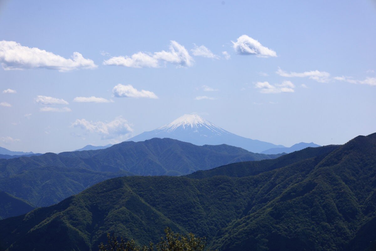 日向沢ノ峰からの富士山の眺め