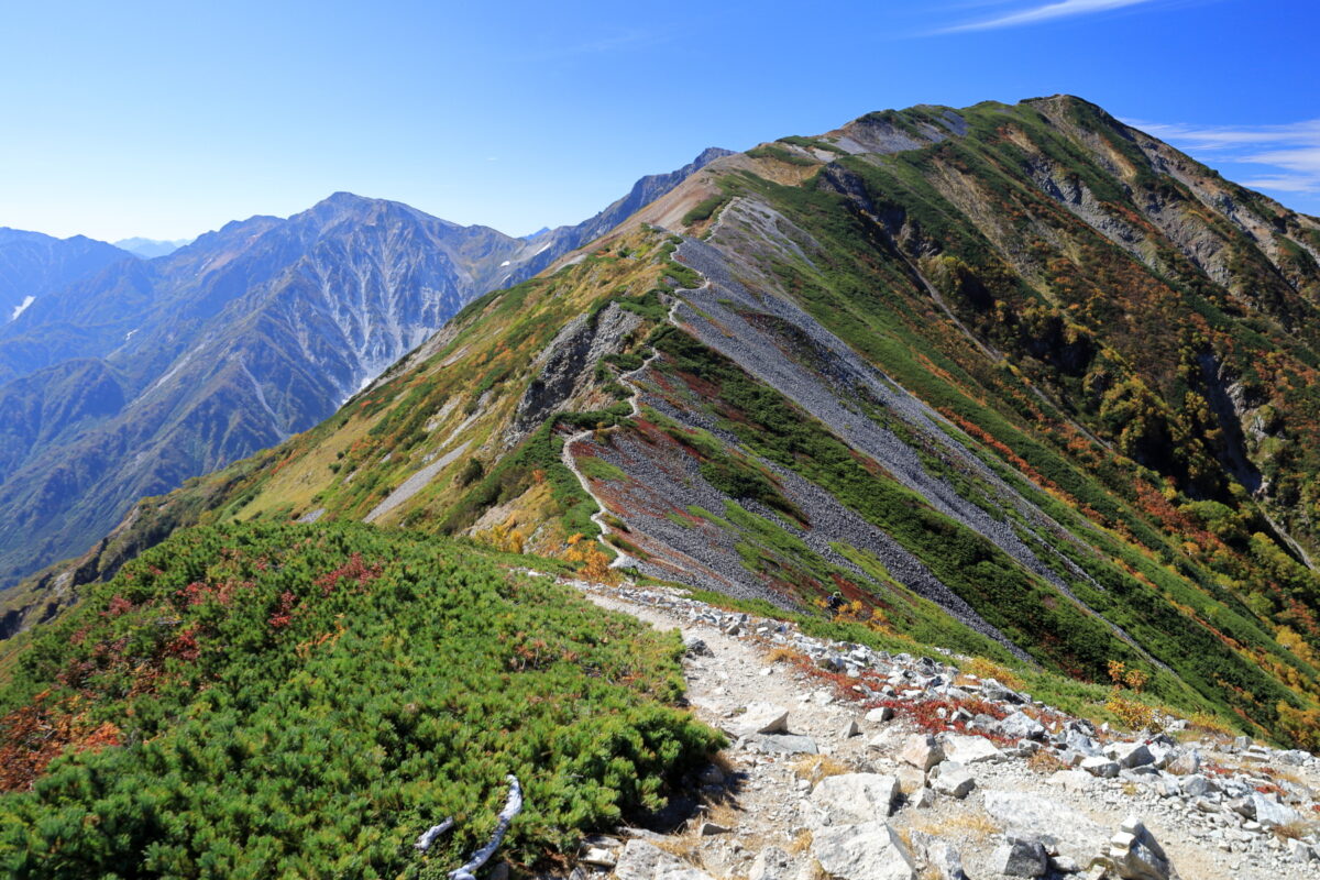 船越ノ頭から小蓮華山への美しい稜線