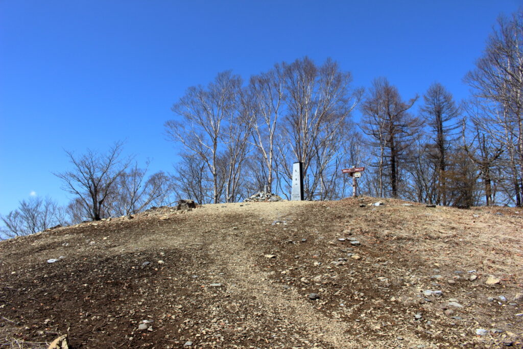 鷹ノ巣山の山頂付近