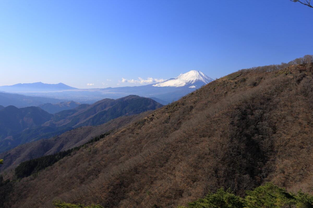 花立山荘からの富士山の眺め