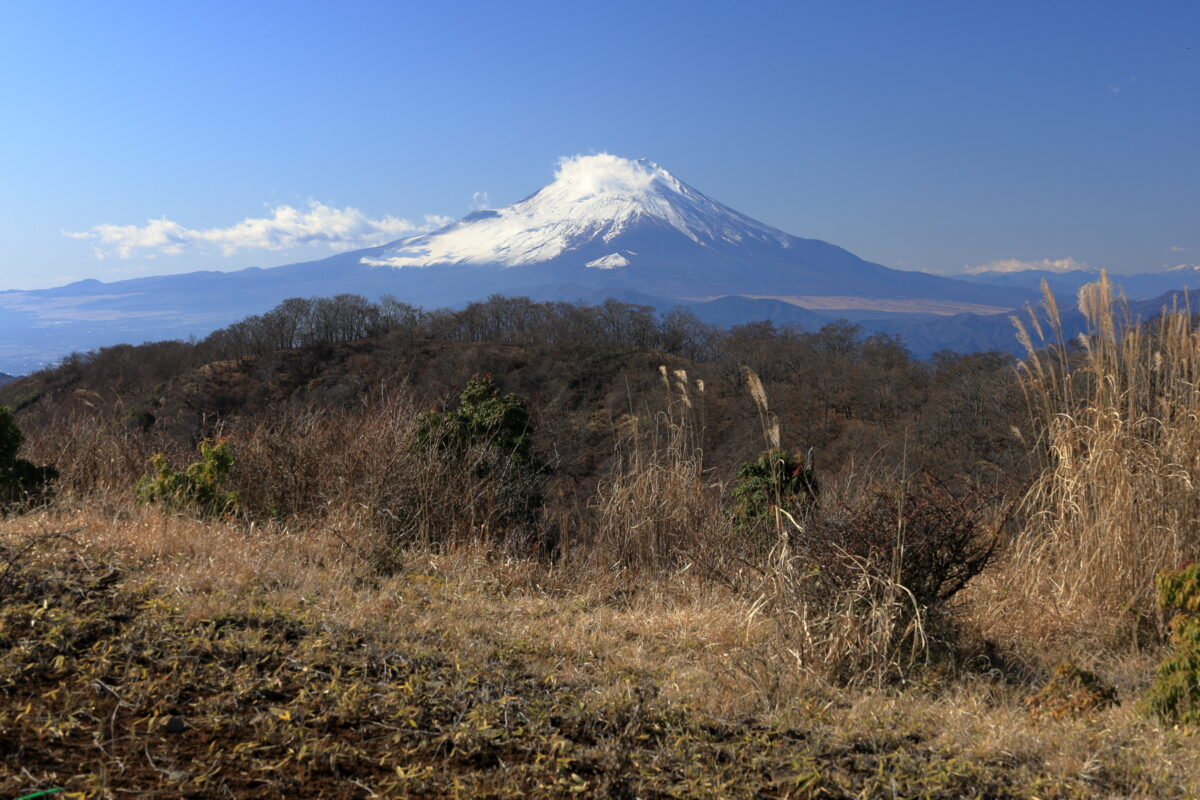 花立山荘から少し登ったとこから眺める富士山